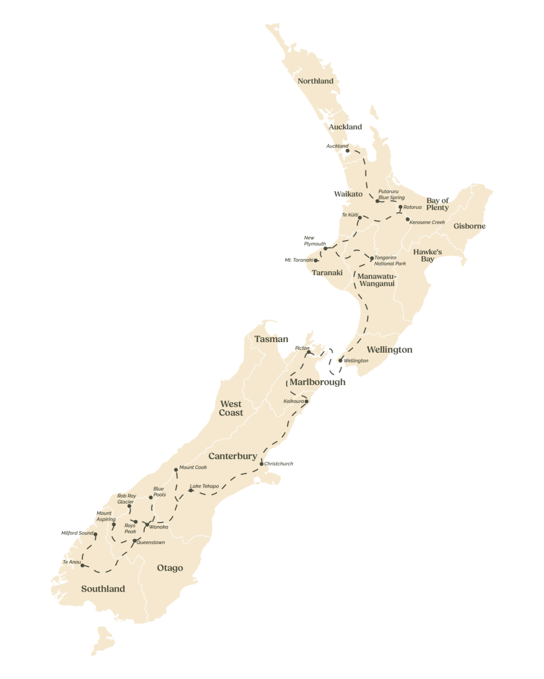 mappa nuova zelanda